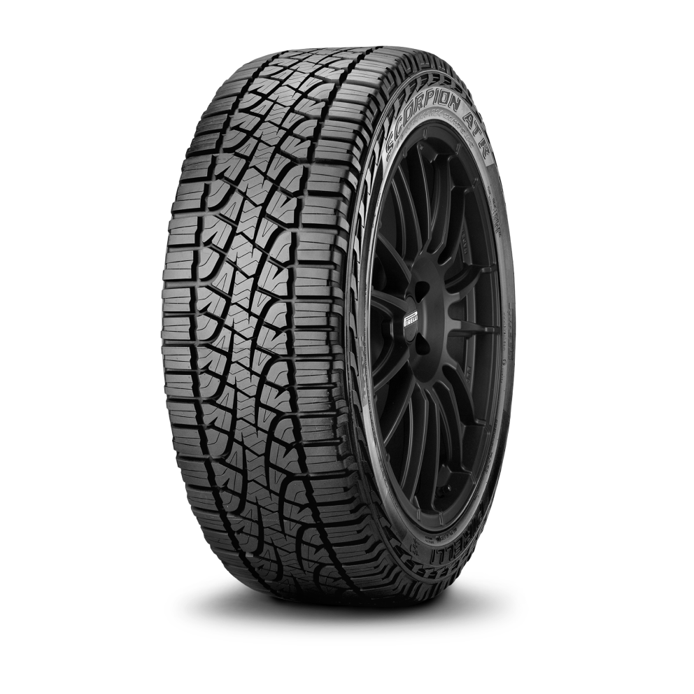 Pneu Pirelli Scorpion ATR em foto de produto, com banda de uso misto